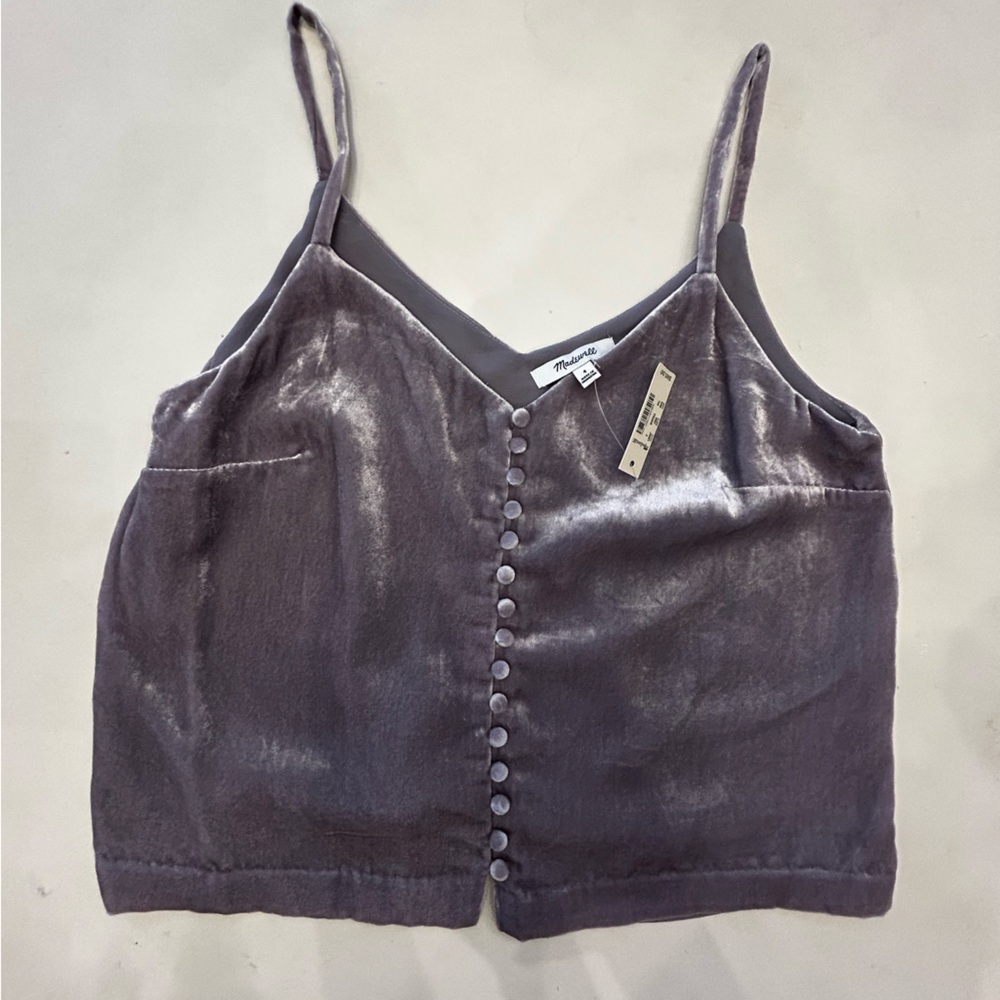 Madewell Purple Velvet Tank Top